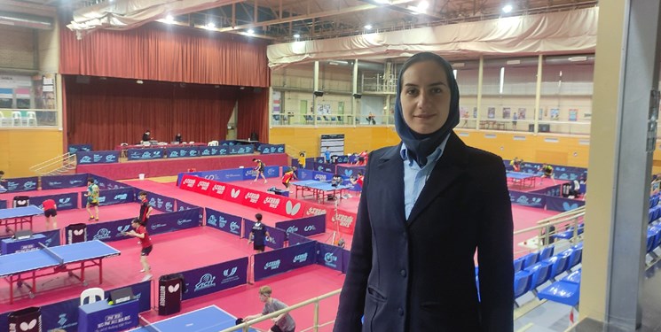 درخشش داور زن ایرانی در مسابقات جهانی تنیس روی میز اسپانیا